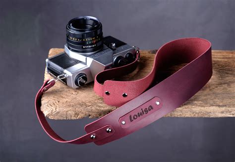 personalized leather camera strap